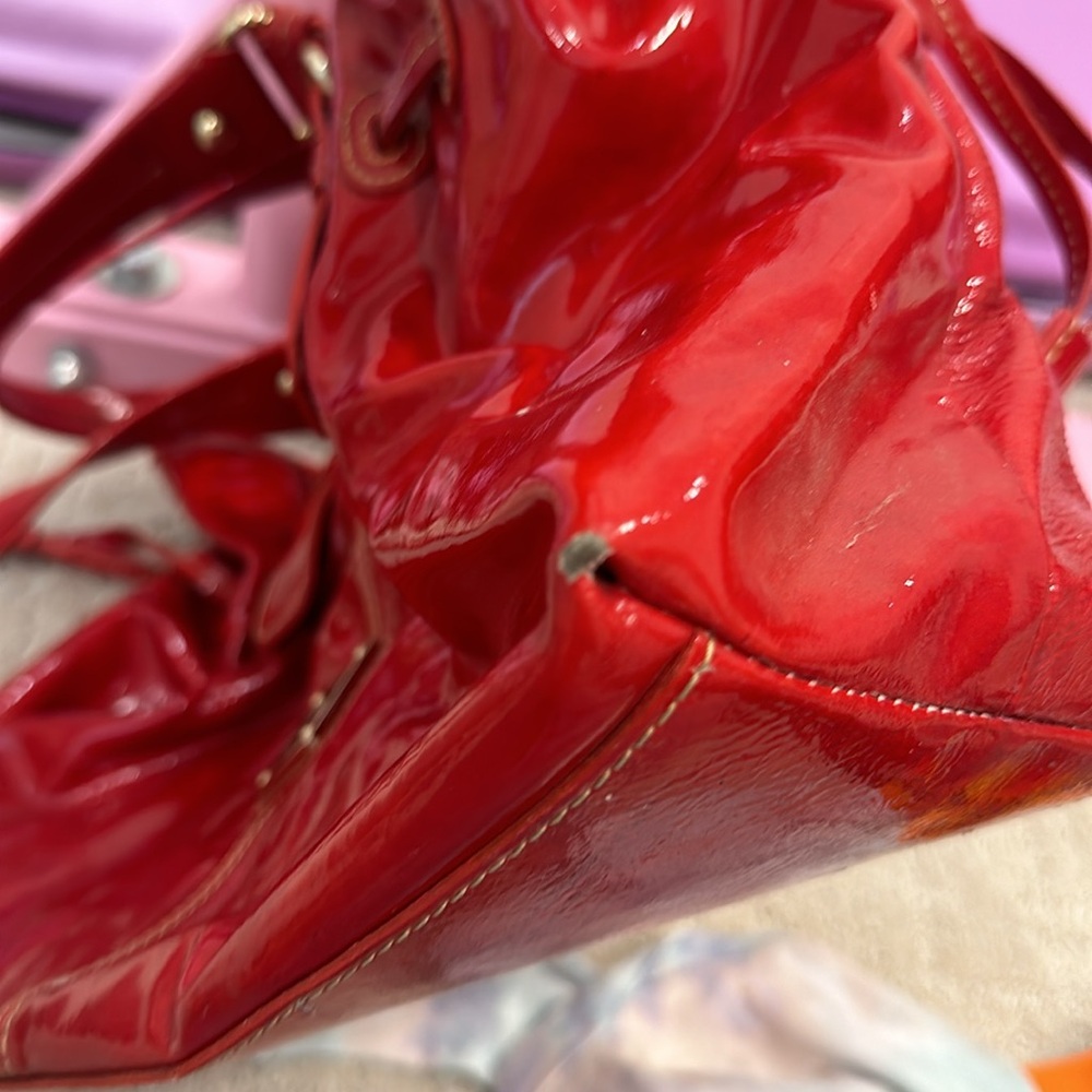 Dooney & Bourke Red Patent Leather Shoulder Bag - Picture 4 of 7